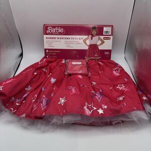 Barbie Movie Girls Western Pink  TuTu Kit Halloween-Party-Dress Up-Size S/M-NWT